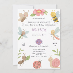Invitation Anniversaire de nouveaux bogues