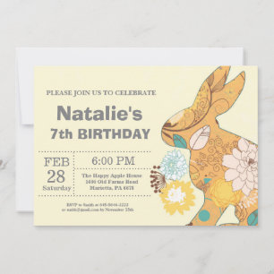 Invitation Anniversaire de Pâques Lapin d'anniversaire de Pâq