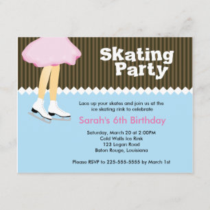 Invitation Anniversaire de patinage de glace