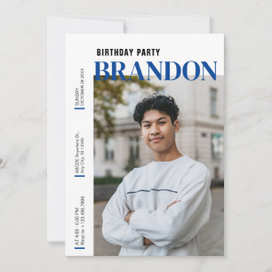 Invitation Anniversaire de photo minimaliste moderne