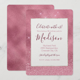 Invitation Anniversaire de Pink Glitz