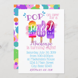 Invitation Anniversaire de Popsicle