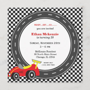 Invitation Anniversaire de Racecar
