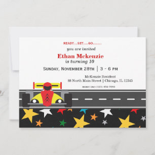 Invitation Anniversaire de Racecar