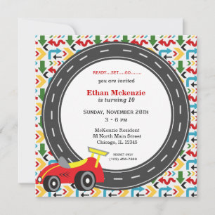 Invitation Anniversaire de Racecar