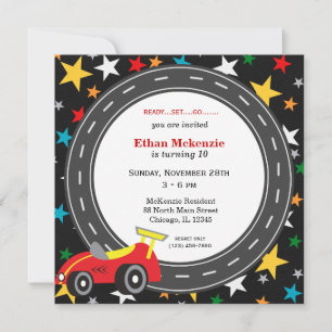 Invitation Anniversaire de Racecar