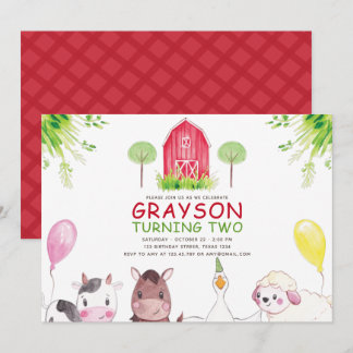 Invitation Anniversaire de Red Farm House