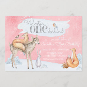 Invitation Anniversaire de région boisée d'ONEderland d'hiver