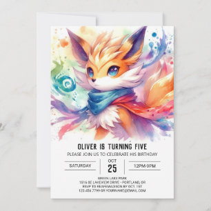 Invitation Anniversaire de Renard de Bohême