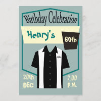 Anniversaire de Retro Hipster Bowling Rockabilly