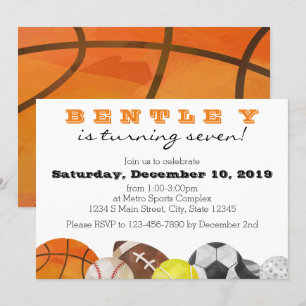 Invitation Anniversaire de sport