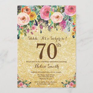Invitation Anniversaire de surprise florale de parties