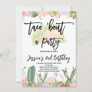 Invitation Anniversaire de Taco’Bout, fête de Taco