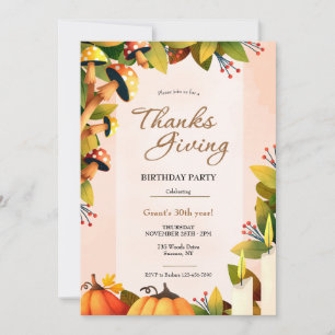 Invitation Anniversaire de Thanksgiving