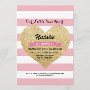 Invitation Anniversaire de Valentine notre petit amoureux