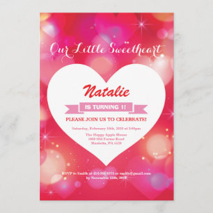 Invitation Anniversaire de Valentine notre petit amoureux