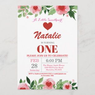 Invitation Anniversaire de Valentine notre petit amoureux