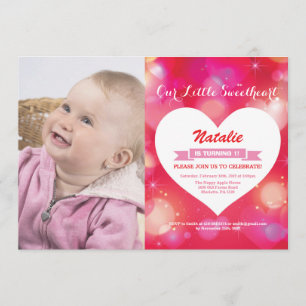 Invitation Anniversaire de Valentine notre petit amoureux