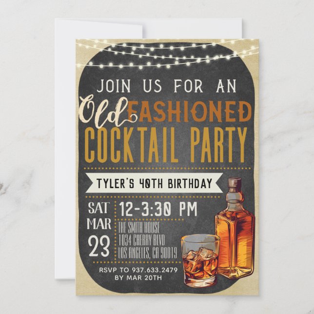 Invitation Anniversaire de Whiskey (Devant)