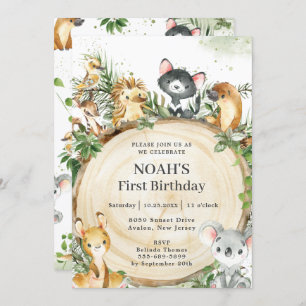 Invitation Anniversaire des animaux d'Australie  