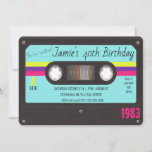 Anniversaire des années 80, bande de cassette rétr
