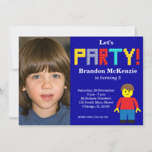 Invitation Anniversaire des blocs de construction