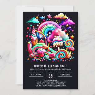 Invitation Anniversaire des bonbons modernes