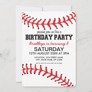 Invitation Anniversaire des enfants de baseball