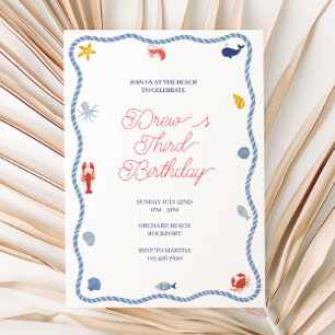 Invitation Anniversaire des garçons côtiers