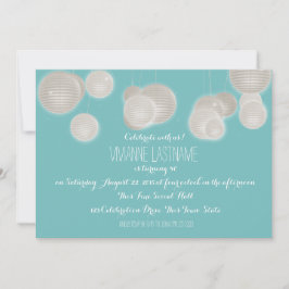 Invitation Anniversaire des lampes en papier