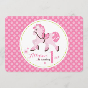 Invitation Anniversaire des Pois de Country Western Pony