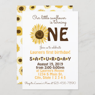 Invitation Anniversaire des Tournesols