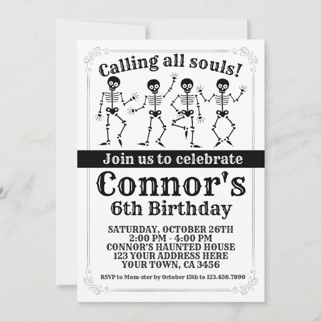 Invitation Anniversaire d'Halloween (Devant)