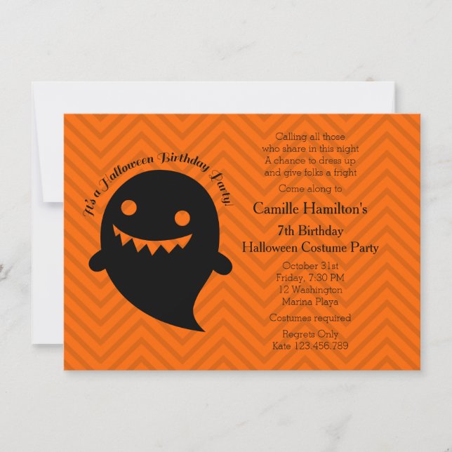 Invitation Anniversaire d'Halloween (Devant)