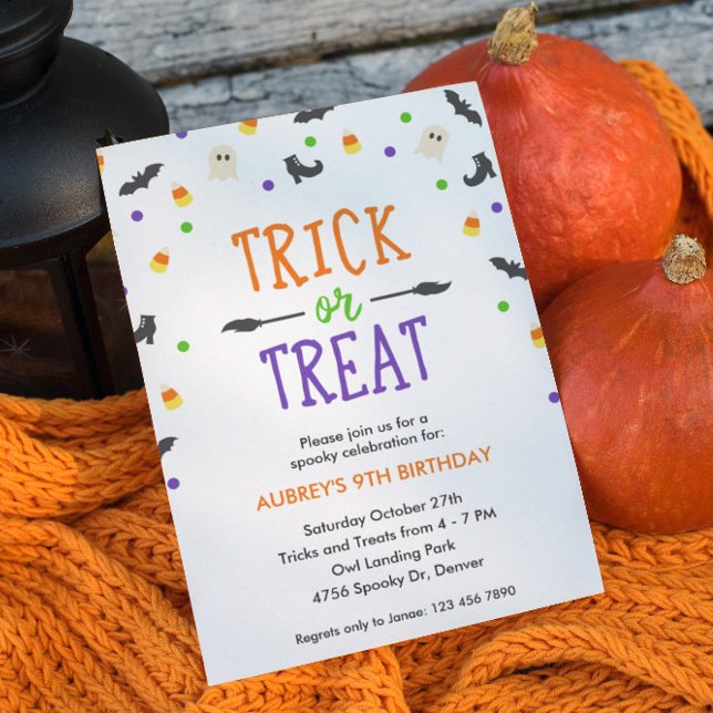 Invitation Anniversaire d'Halloween | Fête Éffrayante | Parti (Créateur téléchargé)