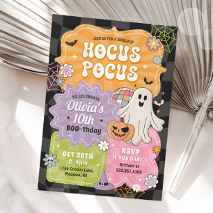 Invitation Anniversaire d'Hocus Pocus Retro
