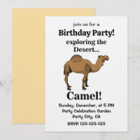 Anniversaire Drôle Fête Thème Chameau Désert Anima