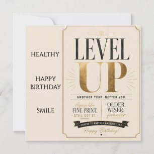 Invitation Anniversaire drôle pour les amis – Niveau d'âge dé