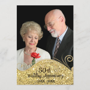 Invitation Anniversaire du 50e Mariage d'or