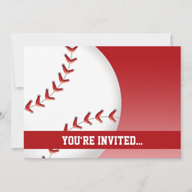 Invitation Anniversaire du baseball (Devant)