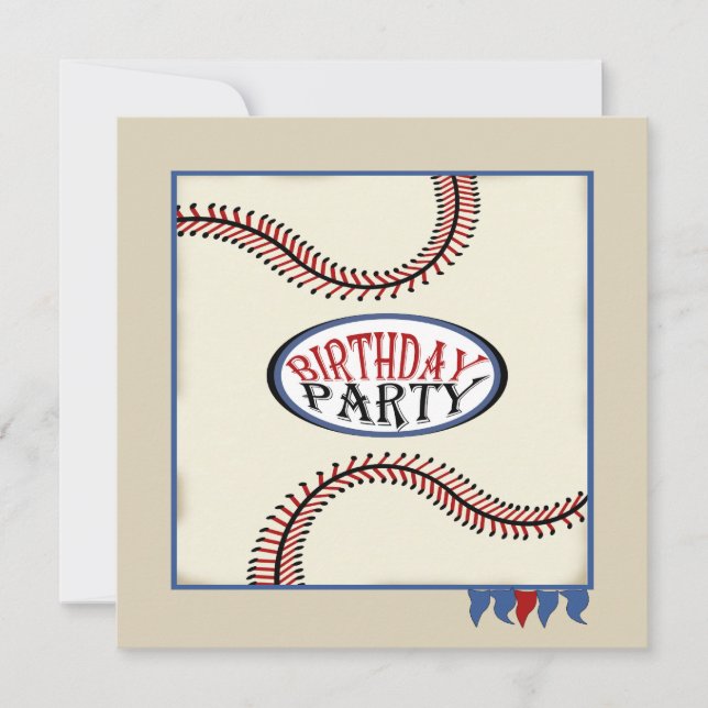 Invitation Anniversaire du baseball de la ville natale (Devant)