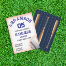 Anniversaire du baseball rouge et bleu