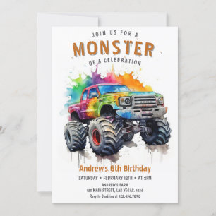 Invitation Anniversaire du camion Monster