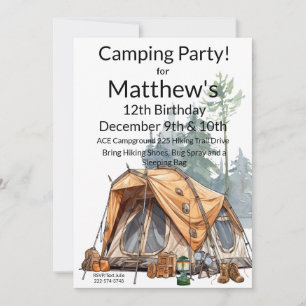 Invitation Anniversaire du camping