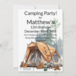 Invitation Anniversaire du camping
