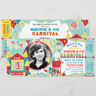 Invitation Anniversaire du Carnaval de Bounce House