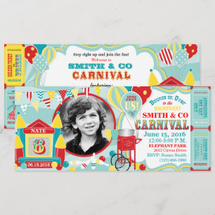 Invitation Anniversaire du Carnaval de Bounce House