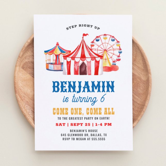 Invitation Anniversaire du Carnaval de cirque (Créateur téléchargé)