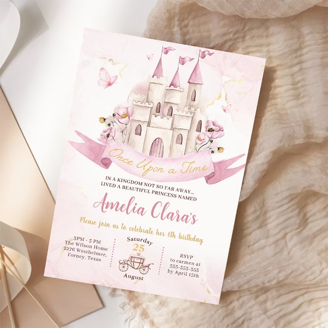 Invitation Anniversaire du Château Princess Fairytale (Créateur téléchargé)