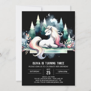 Invitation Anniversaire du Cheval Magique Enfants